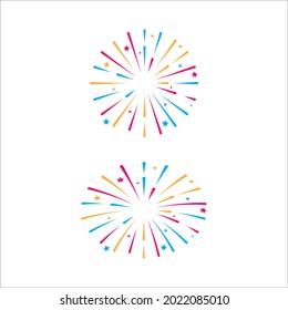 Firework vector icon illustration design template