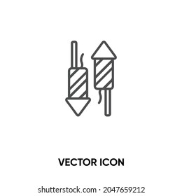 Firework vector icon. Modern, simple flat vector illustration for website or mobile app.Firecracker symbol, logo illustration. Pixel perfect vector graphics	