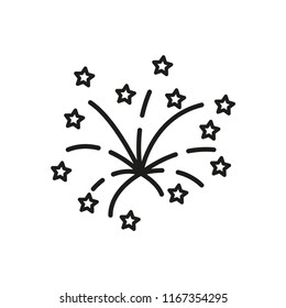 firework vector icon in trendy flat design 