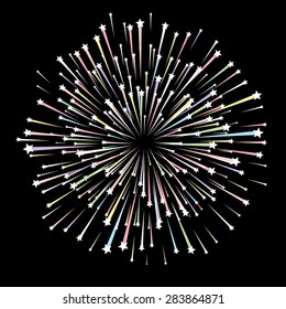 Firework, vector illustration