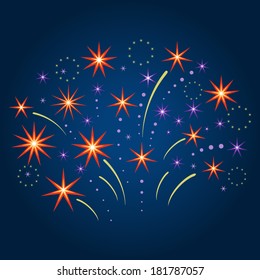 firework vector illustration background holiday flash decorative festive design star 