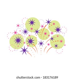 firework vector illustration background holiday flash decorative festive design star 