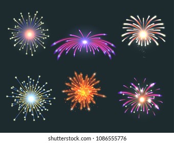 Firework vector illustration celebration