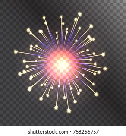 Firework vector illustration celebration holiday event night explosion light festive party