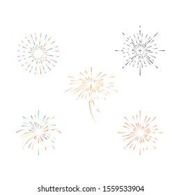 firework vector illustration icon design template
