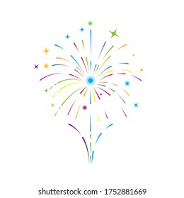 plantilla de diseño de icono de ilustración de vector de fuegos artificiales