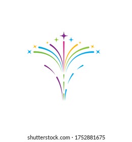 Vorlage für Vektorgrafik-Feuerwerk
