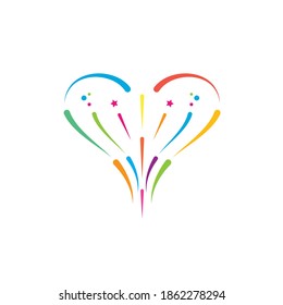 firework vector illustration icon design template