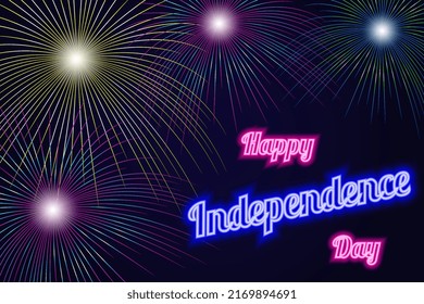 Firework vector illustration. Independence Day. Bright explosions. Festive sparks and explosions. Light effect. Element for yor design. 