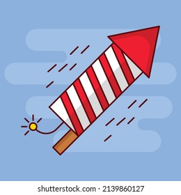firework Vector illustration on a transparent background.Premium quality symbols. vector line flat  icon for concept and graphic design.