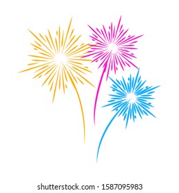 firework vector ilustration for new year banner poster and any design