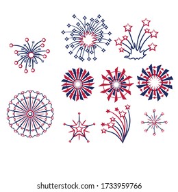 Firework vector set collection graphic design