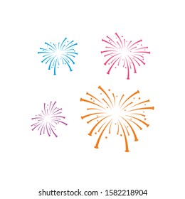 Firework vector template illustration concept