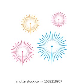 Firework vector template illustration concept