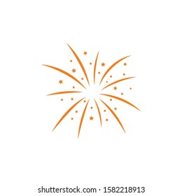 Firework vector template illustration concept