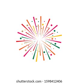 Firework vector template illustration concept 