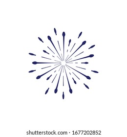 Fireworks abstract graphic design template vector isolated