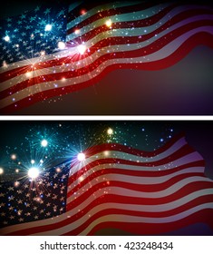 Fireworks background for 4th of July Independence Day