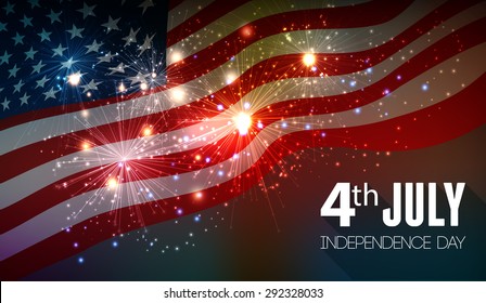 Fireworks background for 4th of July Independense Day