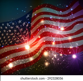 Fireworks background for 4th of July Independense Day