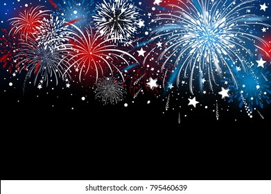 Fireworks background design vector illustration