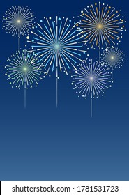 Fireworks background illustration material / vector