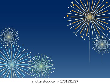 Fireworks background illustration material / vector