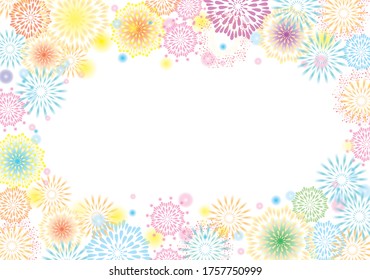 Fireworks background material on a white background