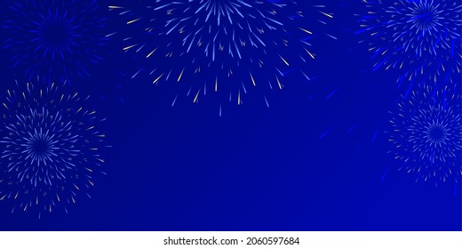 fireworks background on blue. eps10 vector