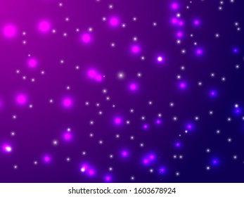 Fireworks background on a stary sky. Vector stock illustration for poster