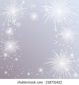 Fireworks background with place for your text. Vector.