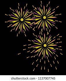 Fireworks in beautiful night.