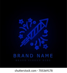 Fireworks blue chromium metallic logo