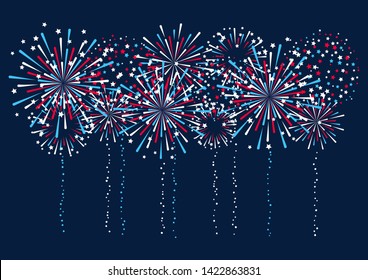 Fireworks border for Independence day design