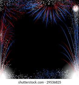 Fireworks Border - Vector