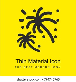 Fireworks bright yellow material minimal icon or logo design