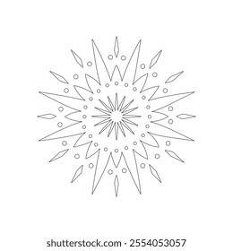 Fireworks Burst Black Symbol - Minimalist Line Art Vector Illustration