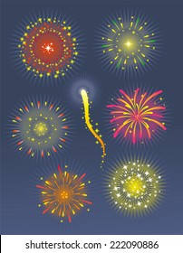 Fireworks Cartoon Illustration Collection