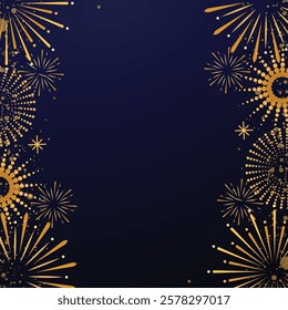 Fireworks Celebration Background, Celebrative banner template