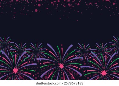 Fireworks Celebration Background, Celebrative banner template