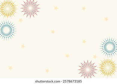 Fireworks Celebration Background, Celebrative banner template