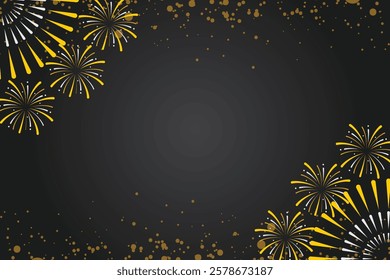 Fireworks Celebration Background, Celebrative banner template