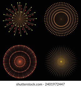 Fireworks celebration holiday new year party  vector background