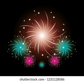 fireworks celebration scene background