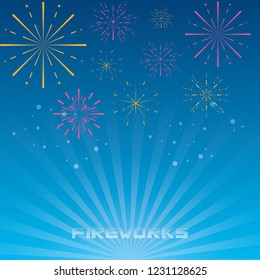fireworks celebration scene background
