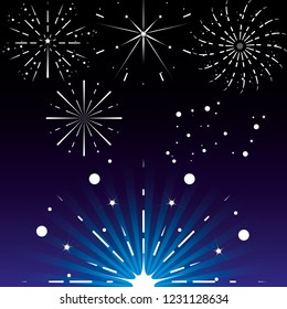 fireworks celebration scene background