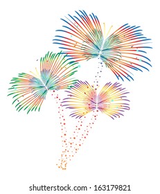 Fireworks celebration vector illustration