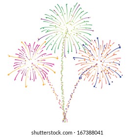 Fireworks celebration vector illustration