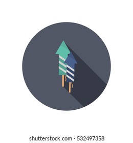 Fireworks color icon. Flat design for web and mobile