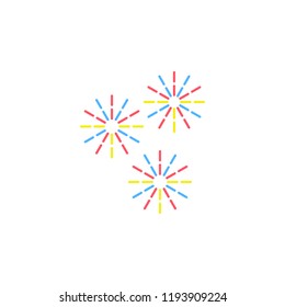 fireworks colored icon. Element of colored fireworks party icon for mobile concept and web apps. Colored fireworks icon can be used for web and mobile